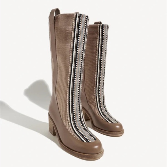 Free People x Amambaih Julia Fabric Boot Size 6.5 NWT - Picture 1 of 16